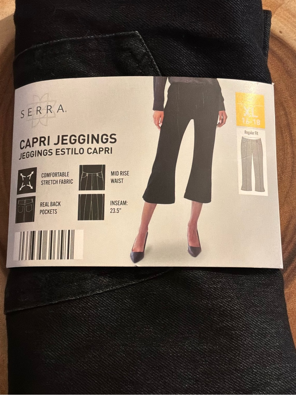 🌙✨🏷️ Women’s Black Pull-On Capri Pants with Front Seams XL - Picture 12 of 15